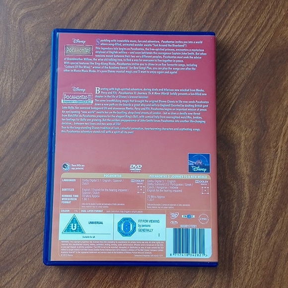 Disney Pocahontas DVD - Picture 2 of 5